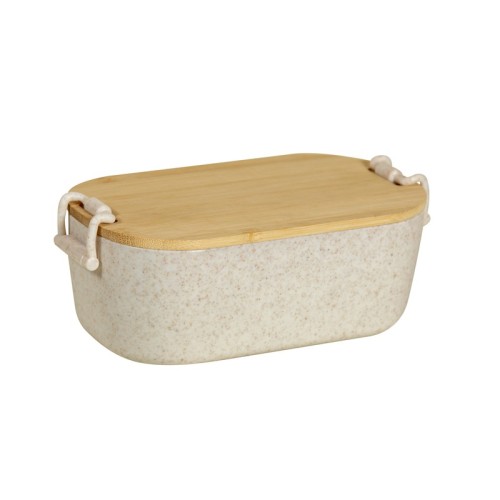 Portaviandas Lonchera Makan Beige KTC 607 BE Beige (KTC607BE - plastico / bambu - articulo promocional)