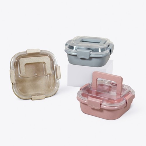 KTC-608-2 Portaviandas Lonchera Yemek Beige KTC 608 BE Beige (KTC608BE – plastico / fibra de trigo – articulo promocional)