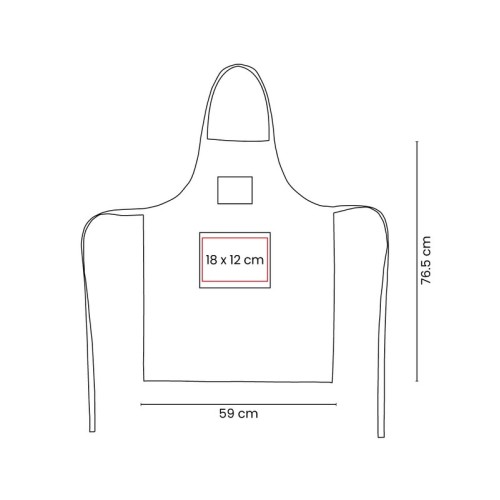 KTC-610-VECTOR-2 Mandiles Mandil Sayer Gris KTC 610 G Gris (KTC610G – algodon reciclado – articulo promocional)