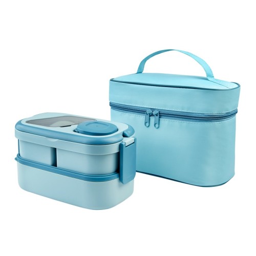 Portaviandas Set Portaviandas Amanda Azul KTC 613 A Azul (KTC613A - poliester / aluminio / plastico - articulo promocional)