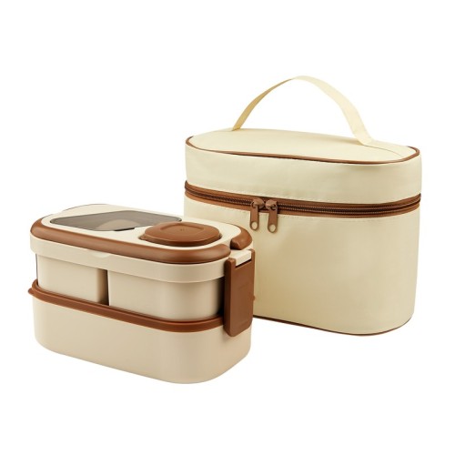 Portaviandas Set Portaviandas Amanda Beige KTC 613 BE Beige (KTC613BE - poliester / aluminio / plastico - articulo promocional)