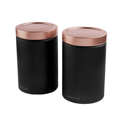 Cocina Set de Contenedores Cannes Negro KTC 810 N Negro (KTC810N - metal - articulo promocional)