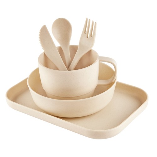 Escolares Vajilla Individual Zeke Beige KTC 900 BE Beige (KTC900BE - plastico / fibra de trigo - articulo promocional)