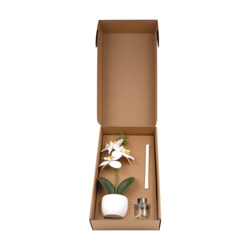 KTC-978-B_3 Decoracion Set Decorativo Fiora Blanco KTC 978 B Blanco (KTC978B – plastico / carton / vidrio / fibra de poliester / fragancia – articulo promocional)