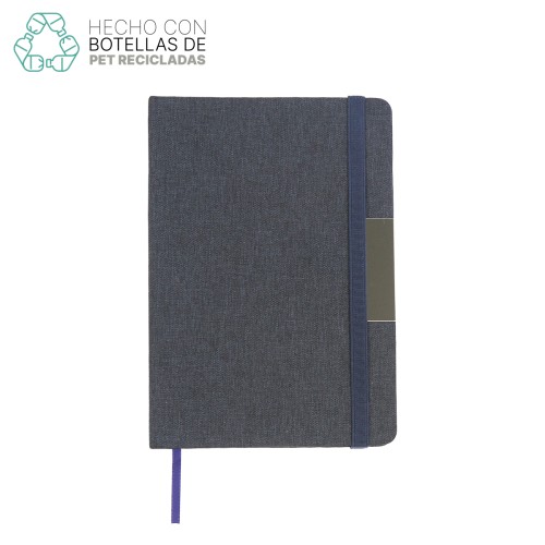 LB-078_05-1 Libreta Libreta de Rpet Deruta. LB-078A Azul Acero (LB078A – articulo promocional)