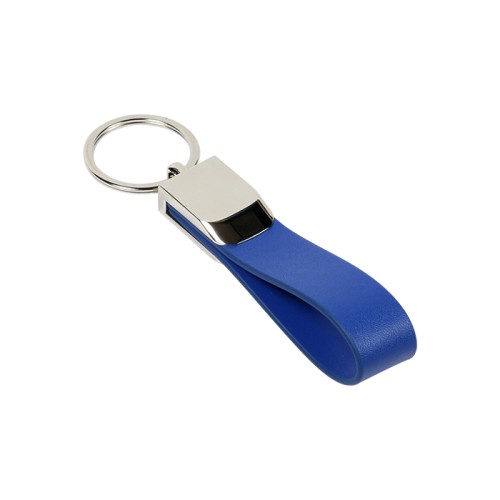 Llavero Llavero en Curpiel Blarney. LL-032A Azul (LL032A - articulo promocional)