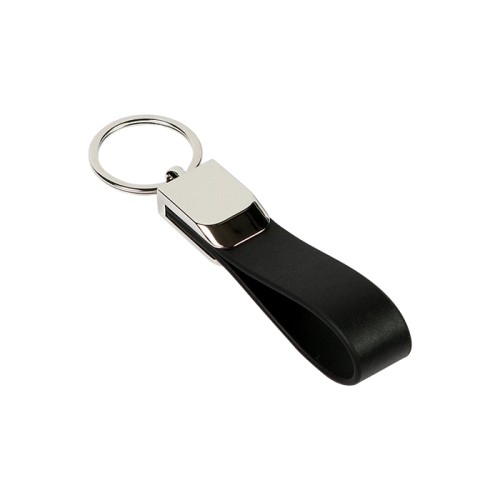 Llavero Llavero en Curpiel Blarney. LL-032N Negro (LL032N - articulo promocional)