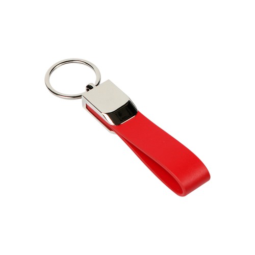 Llavero Llavero en Curpiel Blarney. LL-032R Rojo (LL032R - articulo promocional)