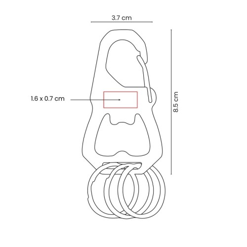 M-7477-VECTOR Llavero Multifuncional Llavero Kagi Negro M 7477 N Negro (M7477N – metal – articulo promocional)