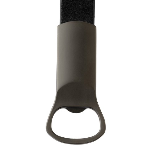 M-7480-N_2 Llavero Multifuncional Llavero Kluc Negro M 7480 N Negro (M7480N – metal / curpiel – articulo promocional)