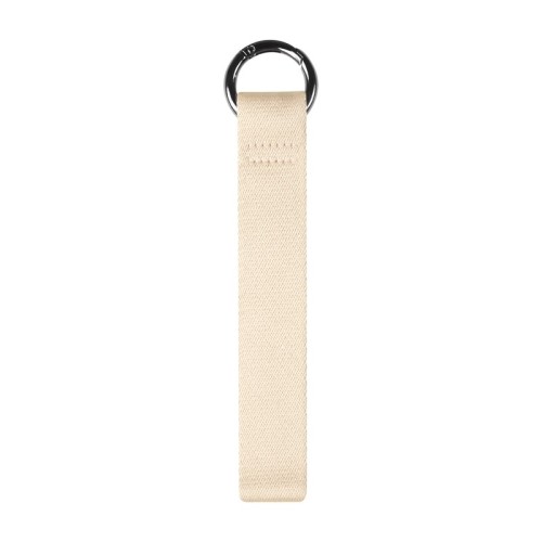 M-7989-BE_1 Llavero Metalico Llavero Tissu Beige M 7989 BE Beige (M7989BE – metal / poliester – articulo promocional)