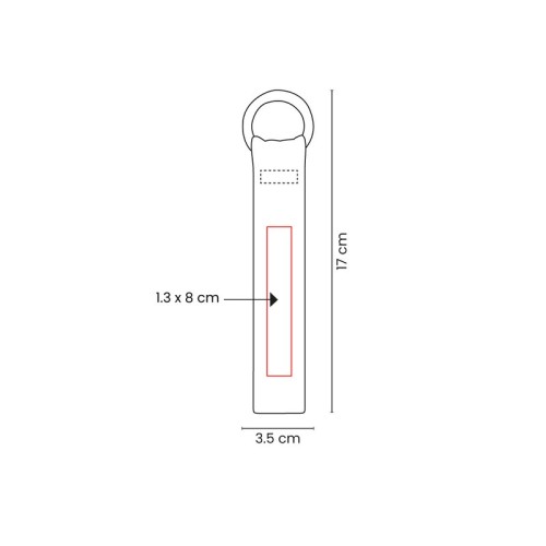 M-7989-VECTOR-4 Llavero Metalico Llavero Tissu Beige M 7989 BE Beige (M7989BE – metal / poliester – articulo promocional)