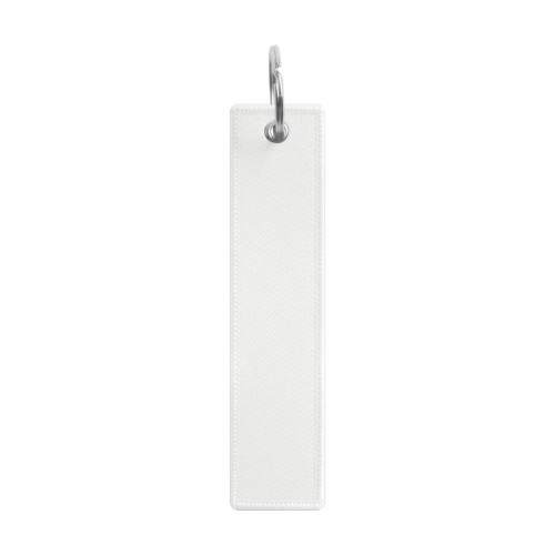M-7993-B_1 Llavero Metalico Llavero Teneo Blanco M 7993 B Blanco (M7993B – metal / poliester – articulo promocional)