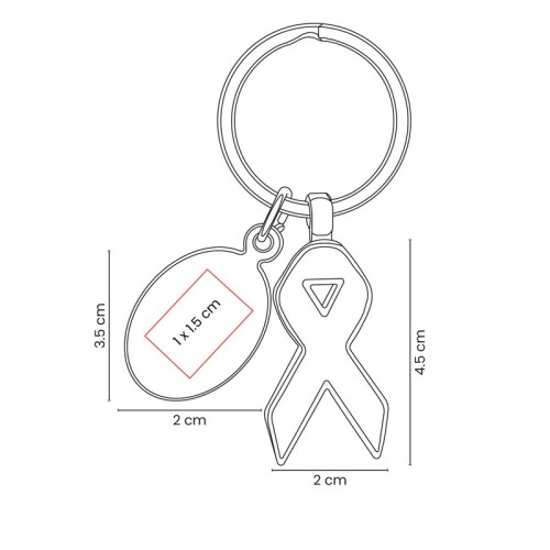 M-7994-VECTOR Llavero Metalico Llavero Rosae M 7994 P Rosa (M7994P – metal – articulo promocional)