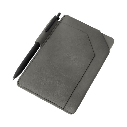 Porta Documentos Porta Pasaporte Runa Gris M 80124 G Gris (M80124G - curpiel / papel / plastico - articulo promocional)
