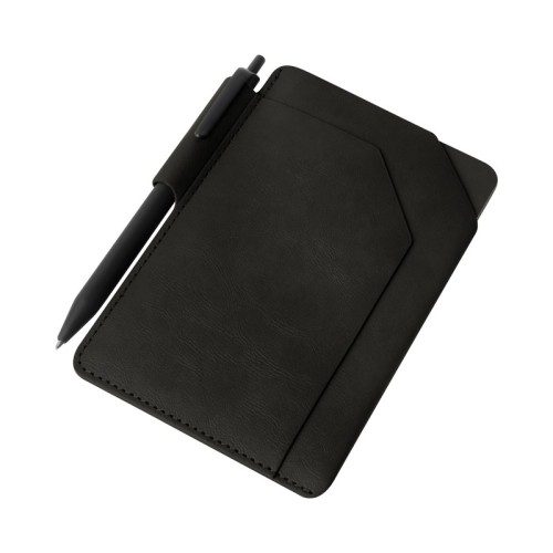 Porta Documentos Porta Pasaporte Runa Negro M 80124 N Negro (M80124N - curpiel / papel / plastico - articulo promocional)