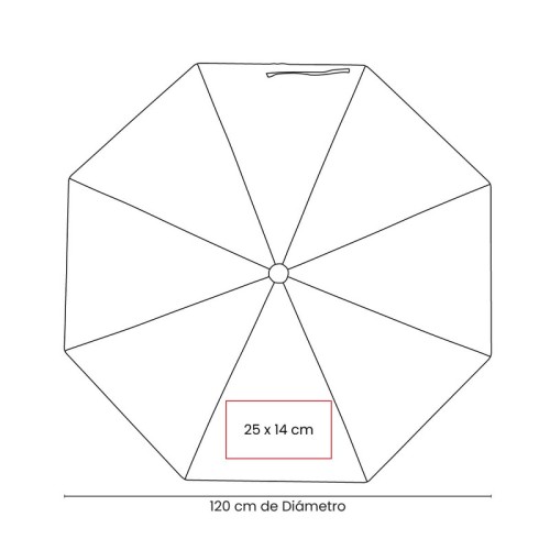 PAR-037-VECTOR-1 Paraguas Paraguas Sole Gris PAR 037 G Gris (PAR037G – poliester / metal – articulo promocional)
