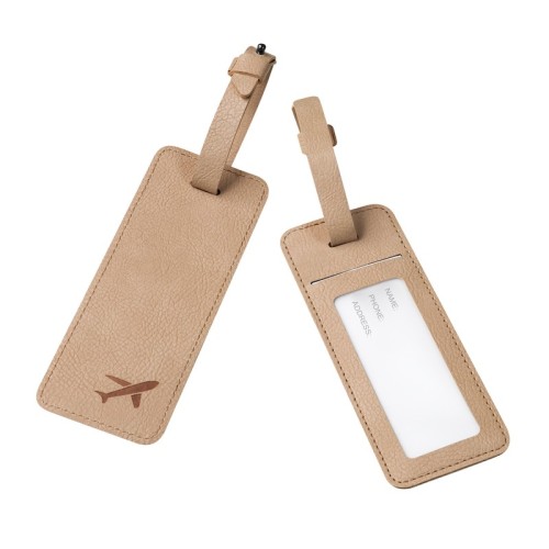 Accesorios para Viaje Identificador Binici Beige PRO 117 BE Beige (PRO117BE - curpiel - articulo promocional)