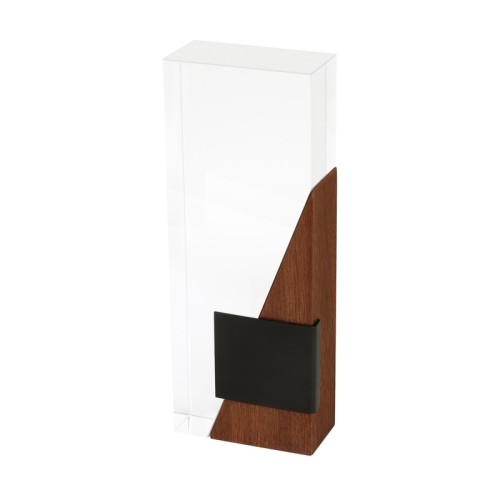 RMT-002-C_2 Accesorio Oficina Reconocimiento Aurix RMT 002 C Cafe (RMT002C – vidrio / madera / metal – articulo promocional)