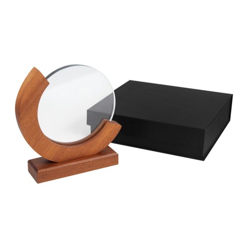 Accesorio Oficina Reconocimiento Solen RMT 003 C Cafe (RMT003C - vidrio / madera - articulo promocional)