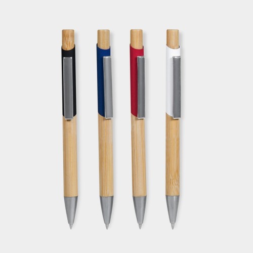 RQ-1130-3 Boligrafo Metalico Boligrafo Holz Blanco RQ 1130 B Blanco (RQ1130B – aluminio / bambu – articulo promocional)