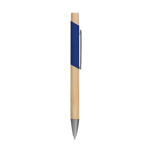 RQ-1130-A_1 Boligrafo Metalico Boligrafo Holz Azul RQ 1130 A Azul (RQ1130A – aluminio / bambu – articulo promocional)