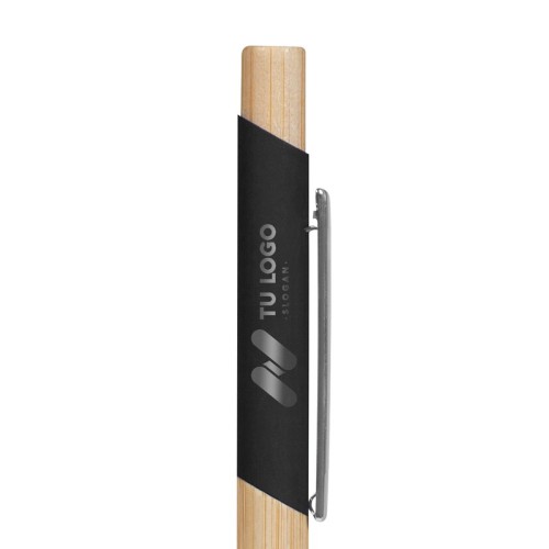 RQ-1130-N_2 Boligrafo Metalico Boligrafo Holz Negro RQ 1130 N Negro (RQ1130N – aluminio / bambu – articulo promocional)