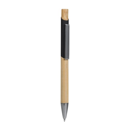 RQ-1130-N_3 Boligrafo Metalico Boligrafo Holz Negro RQ 1130 N Negro (RQ1130N – aluminio / bambu – articulo promocional)