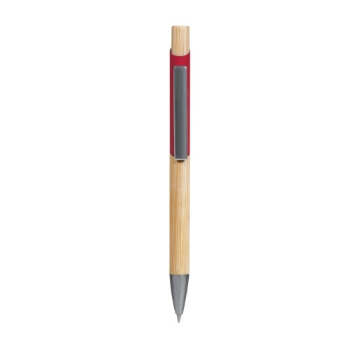 Boligrafo Metalico Boligrafo Holz Rojo RQ 1130 R Rojo (RQ1130R - aluminio / bambu - articulo promocional)