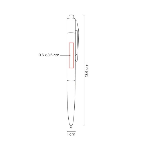 RQ-1160-VECTOR-2 Boligrafo Metalico Boligrafo Dubbo Blanco RQ 1160 B Blanco (RQ1160B – metal / plastico – articulo promocional)