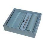 Set Ejecutivo Set Birkin Azul SET 016 A Azul (SET016A - acero inoxidable / plastico / curpiel / carton - articulo promocional)