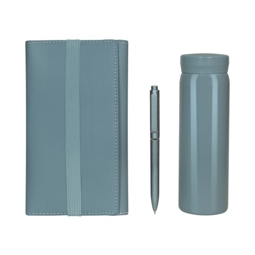 SET-016-A_2 Set Ejecutivo Set Birkin Azul SET 016 A Azul (SET016A – acero inoxidable / plastico / curpiel / carton – articulo promocional)
