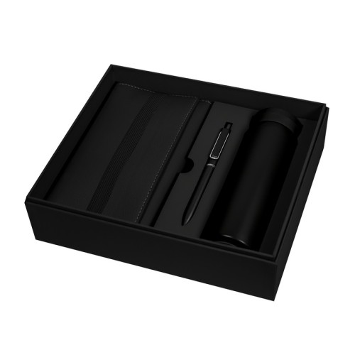Set Ejecutivo Set Birkin Negro SET 016 N Negro (SET016N - acero inoxidable / plastico / curpiel / carton - articulo promocional)
