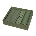 Set Ejecutivo Set Birkin Verde SET 016 V Verde (SET016V - acero inoxidable / plastico / curpiel / carton - articulo promocional)