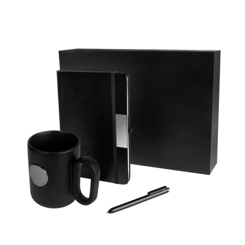 Set Ejecutivo Set Notula SET 029 N Negro (SET029N - curpiel / papel reciclado / metal / ceramica - articulo promocional)
