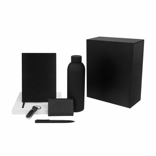 Set Ejecutivo Set Drael SET 034 N Negro (SET034N - acero inoxidable / curpiel / metal - articulo promocional)