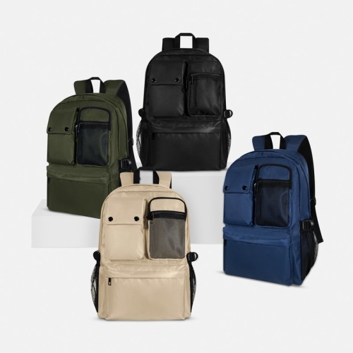 SIN-531 Mochila Escolar Mochila Holde Beige SIN 531 BE Beige (SIN531BE – poliester – articulo promocional)
