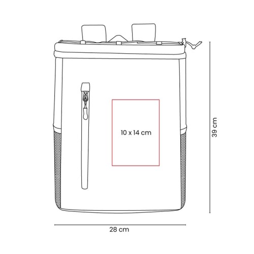 SIN-543-VECTOR-1 Mochila Hielera Hielera-mochila Zabal Gris SIN 543 G Gris (SIN543G – poliester / acetato de vinilo de polietileno – articulo promocional)