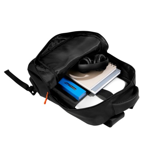 SIN-557-N_2 Mochila Ejecutiva Mochila Akazi Negro SIN 557 N Negro (SIN557N – poliuretano / poliester – articulo promocional)