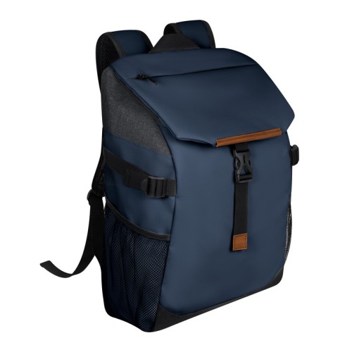 Mochila Ejecutiva Mochila Iker Azul Marino SIN 567 AM Azul Marino (SIN567AM - pu / poliester / pvc - articulo promocional)