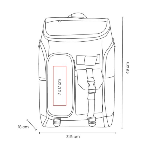 SIN-570-VECTOR Mochila Deportiva Mochila Dabir Negro SIN 570 N Negro (SIN570N – pu / poliester – articulo promocional)