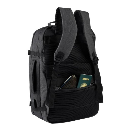 SIN-584-G_4 Mochila Viaje Mochila Laos Gris SIN 584 G Gris (SIN584G – poliester / forro poliester – articulo promocional)