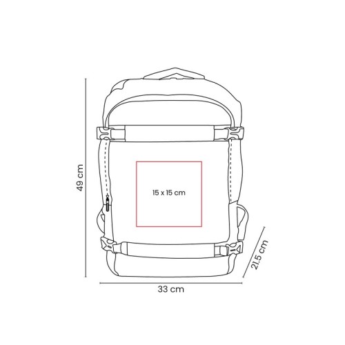 SIN-584-VECTOR Mochila Viaje Mochila Laos Gris SIN 584 G Gris (SIN584G – poliester / forro poliester – articulo promocional)