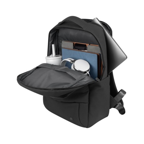 SIN-598-G_2 Mochila Ejecutiva Mochila Mizar Gris SIN 598 G Gris (SIN598G – curpiel / poliester – articulo promocional)