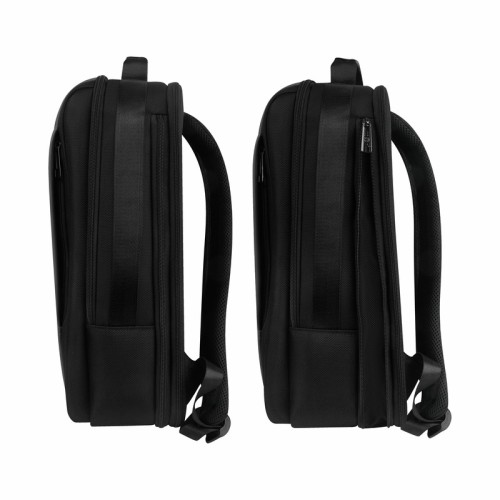 SIN-599-N_2 Mochila Ejecutiva Mochila Clef Negro SIN 599 N Negro (SIN599N – pu / poliester / eva – articulo promocional)