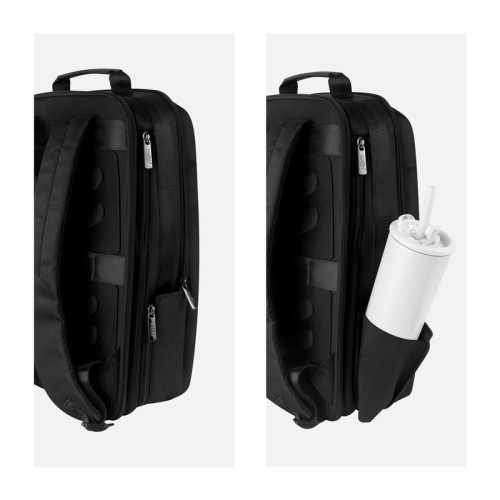 SIN-599-N_7 Mochila Ejecutiva Mochila Clef Negro SIN 599 N Negro (SIN599N – pu / poliester / eva – articulo promocional)