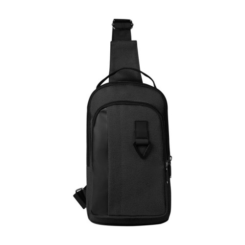 SIN-607-N_1 Cangurera Mochila de Viaje Jimmy Negro SIN 607 N Negro (SIN607N – poliester – articulo promocional)