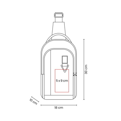 SIN-607-VECTOR Cangurera Mochila de Viaje Jimmy Negro SIN 607 N Negro (SIN607N – poliester – articulo promocional)