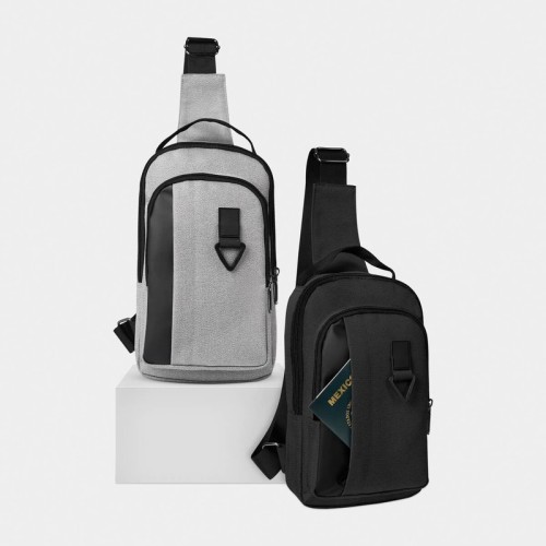 SIN-607 Cangurera Mochila de Viaje Jimmy Negro SIN 607 N Negro (SIN607N – poliester – articulo promocional)