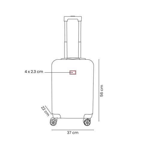 SIN-722-VECTOR Maleta Trolley Maleta Trolley Rudder Negro SIN 722 N Negro (SIN722N – plastico / metal – articulo promocional)